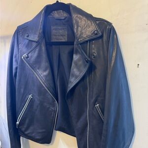 Allisaints Dalby Leather Jacket, Size 2, Excellent Condition